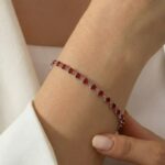 Armband ROT HERZ Silber