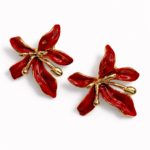 Ohrringe RUBINBLÜTE LUXUS  Gold