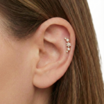 Flowermoon Helix Piercing Gold