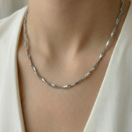 Halskette Efeu Silber