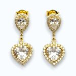 Ohrring HERZKRISTALL Gold