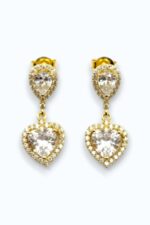 Ohrring HERZKRISTALL Gold