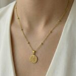 Halskette Flower of Life Gold