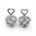 Ohrring KRISTALLHERZ Silber
