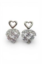 Ohrring KRISTALLHERZ Silber