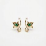 Ohrring BLOOM Smaragd Rosegold