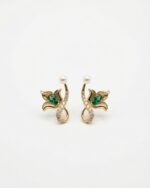 Ohrring BLOOM Smaragd Rosegold