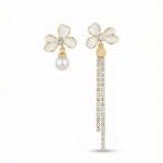 Ohrring Cartoon BLUME Hängend Gold