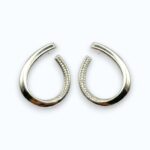 Ohrring JANE Offene Creolen Silber