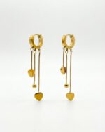 Ohrring METALIC HERZ Hängend Gold