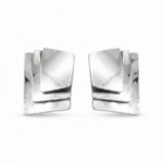 Ohrring METALIC LAYER Silber