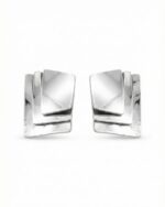 Ohrring METALIC LAYER Silber