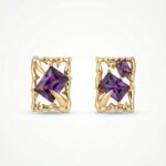 Ohrring METALIC Purple Gold