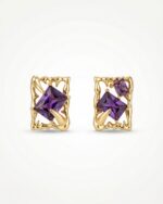 Ohrring METALIC Purple Gold