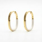 Ohrring OVAL Weiss Creolen