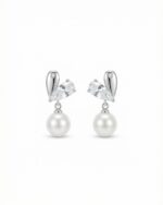 Ohrring PERLENHERZ Hängend Silber