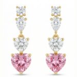 Ohrring ROYAL HERZ Pink - Gold