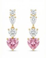 Ohrring ROYAL HERZ Pink - Gold