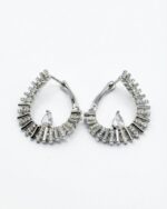 Ohrring STONE SPIRAL Silber