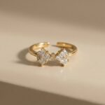 Ring Glanz Schleife Gold