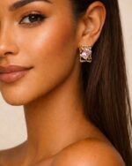 Ohrring METALIC Pink Gold – Bild 2