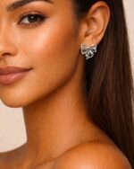 Ohrring METALLSCHLEIFE Silber – Bild 2