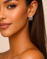 Ohrring CURVE Silber – Bild 2