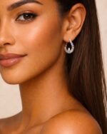 Ohrring STONE SPIRAL Silber – Bild 2