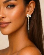 Ohrring Cartoon BLUME Hängend Gold – Bild 2