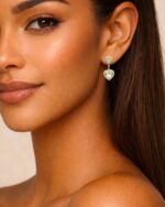 Ohrring HERZKRISTALL Gold – Bild 2