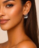 Ohrring REGEN Silber – Bild 2