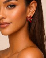 Ohrringe RUBINBLÜTE LUXUS  Gold – Bild 2