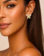 Ohrring GLANZ SCHMETTERLING Gold – Bild 2