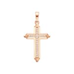 Anhänger KREUZ Roségold