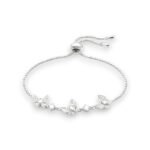 Armbänder BUTTERFLY Schiebeverschluß Silber