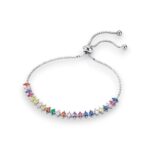 Armbänder RAINBOW Schiebeverschluß Silber