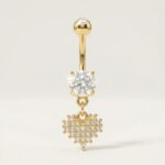 Bauchnabelpiercing LIEBE Gold