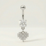 Bauchnabelpiercing LIEBE Silber